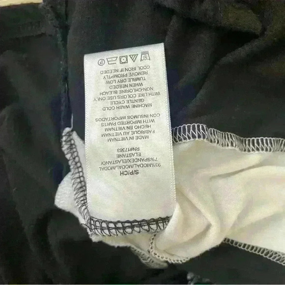 DKNY Tank Maxi Dress Size S Black Grey White Stripes Stretch Casual Boho Pockets - Picture 10 of 10